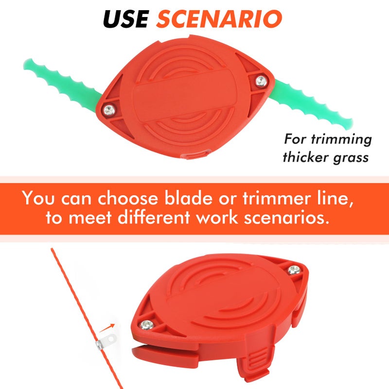THTEN SF-080 Trimmer Spools Cap Covers Compatible with Black Decker GH3000 LST540 Weed Eater with 90583594 Cap Covers Parts Auto-Feed Single Line (2 Pack) - Image 4